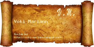 Voki Mariann névjegykártya