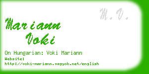 mariann voki business card
